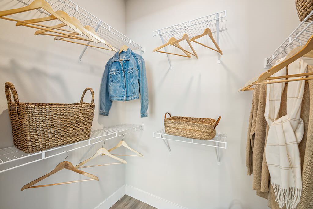 Large closet at The Braydon Apartments in Napa CA